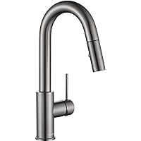 AS59GS Grey Stainless Bar Faucet or Prep Kitchen Sink Faucet with Pull Down Sprayer and Single Handle