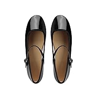 Women's Mary Jane Ballet Flats Round Toe Low Top Buckled Dressy Shoes