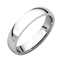 JewelryWeb Platinum Polished Light Comfort Fit Band Ring in Platinum Variety of Ring Sizes and 2.5mm 2mm 3mm 4mm 5mm 6mm 7mm 8mm