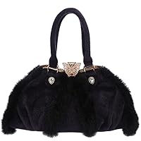 Fawziya Purses And Handbags Crystal Butterfly Fur Horsehair Leather Fashion Novelty Oversized Shoulder Bag For Women