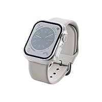 Elecom AW-22BFCGOCR Apple Watch Case for Series 8/7, Gorilla Glass, 10H, Fingerprint Resistant, Clear