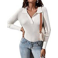 Women's Blusas De Mujer Elegantes Fashionable Autumn and Winter Slim Short Navel Exposed Long Sleeve Shirt, S-XL