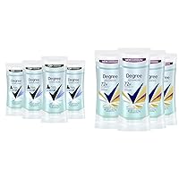 Degree Antiperspirant for Women Protects from Deodorant Stains & Advanced MotionSense Antiperspirant Deodorant 4 Count 72-Hour