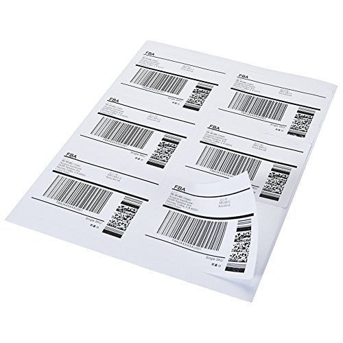YBL 6 Up Shipping and Mailing Labels, for Laser and Ink Jet Printers, 4 x 3 5/16 inches (600 Labels) (500 Sheets - 3,000 Labels)