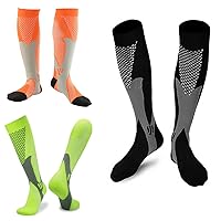 ZFiSt 3 Pair Medical Sport Compression Socks Men Women, Compression Stocking Nurse Socks for Edema Travel