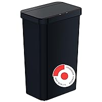 iTouchless Prime 13.2 Gallon Plastic Sensor Trash Can, Durable Dent-Proof Construction, Slim and Space-Saving Automatic Bin Great for Kitchen, Home, Office, Business, Garage, Black Color