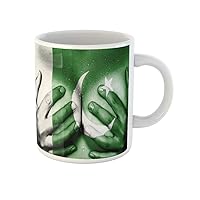 Coffee Mug Sweaty Upper Part of Female Body Hands Covering Breasts 11 Oz Ceramic Tea Cup Mugs Best Gift Or Souvenir For Family Friends Coworkers