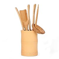 A Set of 6pcs Bamboo Tea Tools Chinese Vintage Handmade Tea Sets with Tea Bucket Tea Spoon Tea Scoop Tea Clip, 64432