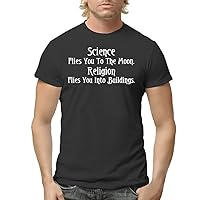 Science Flies You to The Moon. Religion Flies You Into Buildings. - Men's Adult Short Sleeve T-Shirt