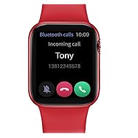 2021 Smartwatch with Blood Pressure, Blood Oxygen Monitor, Fitness Tracker with Heart Rate Monitor, Full Touch Fitness Watch for Android & iOS for Men Women (red/red)