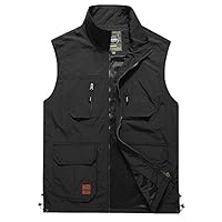 HAN HONG Summer Mesh Thin Multi Pocket Vest For Male Male Casual Sleeveless Jacket With Many Pockets Reporter Waistcoat