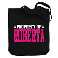 Property of Roberta Bicolor Canvas Tote Bag 10.5