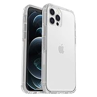 OtterBox iPhone 12 & iPhone 12 Pro Symmetry Series Case - CLEAR, ultra-sleek, wireless charging compatible, raised edges protect camera & screen
