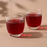 Anika Juice,Water, Drinking Glass Set, 245ml, Set of 6pcs, Transparent