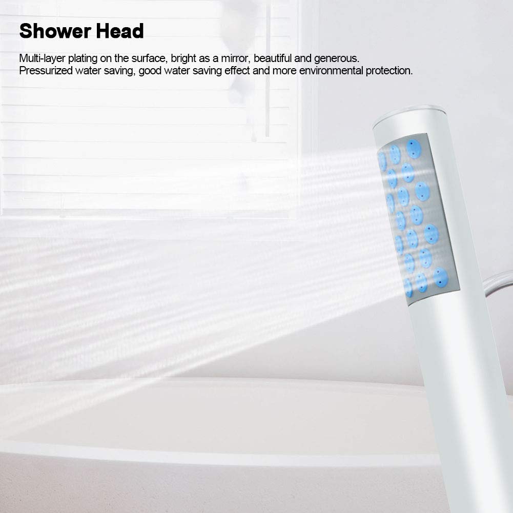 Shower Heads Fixtures Water-Saving Hower Hand-Held Stick Shower Sprayer Bath Handhold Rainfall Spa for Household Home Fixtures Bathtub Accessory G1/2