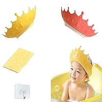 2 Pcs Baby Shower Cap Shield, Crown Baby Shower Cap, Baby Bath Shower Cap Sets, for Washing Hair Baby Shower Cap Guard Baby Safety for Toddlers Baby Kids