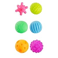 Baby Sensory BallsBaby Sensory Balls 6 Pcs Baby Hand Catch Massage Balls with BB Sound Colorful Grasping Balls for Kids Baby