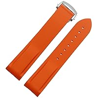 Curved End 20 Mm 22 Mm Rubber Silicone Strap For Omega Watch At150 Seamaster 007 For Seiko Mido Brand Strap
