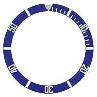 Ewatchparts ALUMINUM BEZEL INSERT COMPATIBLE WITH TAG HEUER AQUARACER WATCH 36 X 30 BLUE SILVER