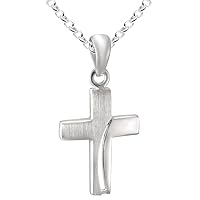 Vinani Cross Pendant Shiny with Sterling Silver 925 Italy AKY Chain