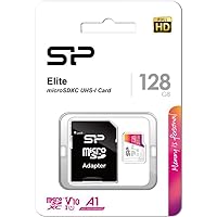 128GB Silicon Power Elite microSDXC CL10 UHS-1 100MB/sec Colorful Memory Card with Adapter