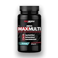 Max Muscle Men's MAX Multi Vitamin |25 Essential Vitamins | Vitamins A, C, D3, E, K, B6 & B12 | BCAAs | Endurance, Recovery, and Antioxidant Support| 60 Capsules, 30 Day Supply