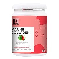 Type I and III Marine Collagen with Hyaluronic Acid, Biotin & Vitamin C - 250gm Powder - No Smell - Easy to Mix - for Skin, Hair & Nails (Watermelon)