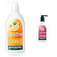 Natural Body Wash & Shower Gel, Revitalizing Citrus 30 Oz and Invigorating Rosewater 30 Oz (Pack of 1)