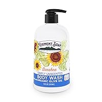VERMONT SOAP Body Wash, Natural Body Wash with Shea Butter, Mild Gel Body Wash for Moisturizing and Soothing Skin, Fragrance Free Body Wash for Women & Men (Simply Unscented, 12oz)