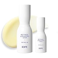 IOPE Retinol Super Bounce Serum Duo Bundle, Daily Retinol for Anti-Aging, Reduction in Fine Wrinkles, Gentle Nourishment for Sensitive Skin, 1.01 Fl Oz & 1.69 Fl Oz.