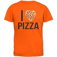 Old Glory I Heart Pizza Orange Adult T-Shirt - X-Large