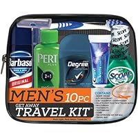Men’s Get Away Carry on & TSA Approved Travel, Gym, or Auto Travel Kit.