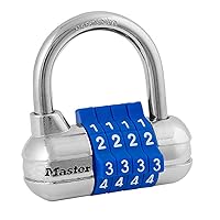 Master Lock Set Your Own Combination Padlock, Gym Locker Locks with Code for Securing Indoor Valuables, Color May Vary, ‎1523D