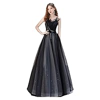 Lamya Green Scalloped Long A Line Prom Formal Dress Luxury Gowns for Women
