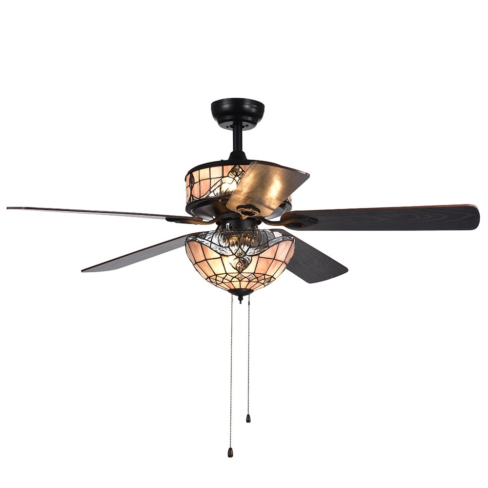 Warehouse of Tiffany CFL-8285BL Ceiling Fan, 52