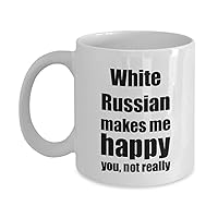 White Russian Cocktail Mug Lover Fan Funny Gift Idea For Friend Alcohol Mixed Drink Novelty Gag Coffee Tea Cup