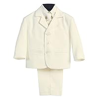 5 Piece Ivory Suit with Shirt, Vest, and Tie - Size
