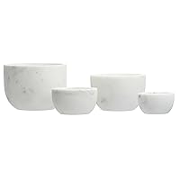 Creative Co-Op White Marble (Set of 4) Bowl