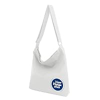 Customize Canvas Hobo Bag, Shoulder Bag with Logo, Retro Handbag Crossbody Bag