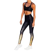 Women Yoga Pants TUDUZ Ladies High Waisted Print Tights Trousers Workout Fitness Gym Golf Running Athletic Leggings