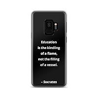 Education is The kindling of a Flame, not The Filling of a Vessel. – Socrates. Wear Your Philosophy. by Ruth's prints. Black Samsung Case Samsung Galaxy S9