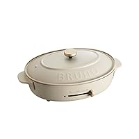 BRUNO Oval Hot Plate (Electric Griddle) BOE053-GRG (GREGE)【Japan Domestic Genuine Products】【Ships from Japan】
