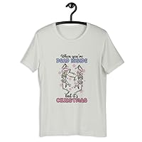 Skully Skeletons Dead but its Christmas Gender-Neutral Custom Shirt Unisex t-Shirt