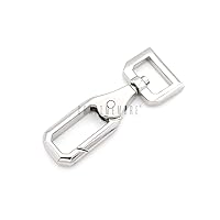 CRAFTMEMORE 2pcs Push Gate Snap Hooks Metal Swivel Lobster Clasp Purse Making Accessories VT43 (1/2 Inch, Silver)