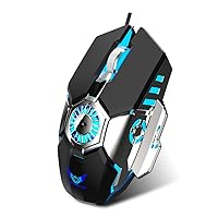 Wired Gaming & Office Mouse with Palm Cooling Fan | ZeroDate G22 | High Precision 6400 DPI Adjustable | RGB LED Lights | Comfortable Ergonomic Optical Mouse| USB compatible