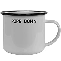 Pipe Down - Stainless Steel 12oz Camping Mug, Black