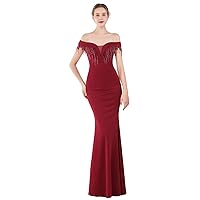 Women's Mermaid Prom Evening Dress Long V Neck Short Sleeves Satin Formal Party Cocktail Gown
