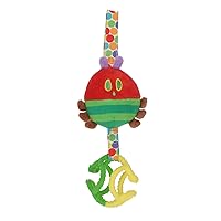 Eric Carle Very Hungry Caterpillar Chime Toy with Silicone Gummi Ogobolli – Makes Sound When Shaken and Great for Teething – Hanging Loop for On The Go