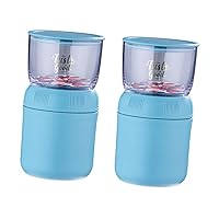 ERINGOGO 2 Sets Breakfast Cup Breakfast Milk Cup Vacuum Seal Containers Complementary Food Cup Vacuum Sealed Container Stainless Steel Container Soup Child Modular Pp Cereal Cup re-usable