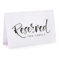 Reserved Signs for Weddings, Parties, Receptions, Restaurant and Celebrations, Reserved Signs for Tables, Reserved Signs for Wedding Chairs, 10 Pack, 4 x 6 Inches.